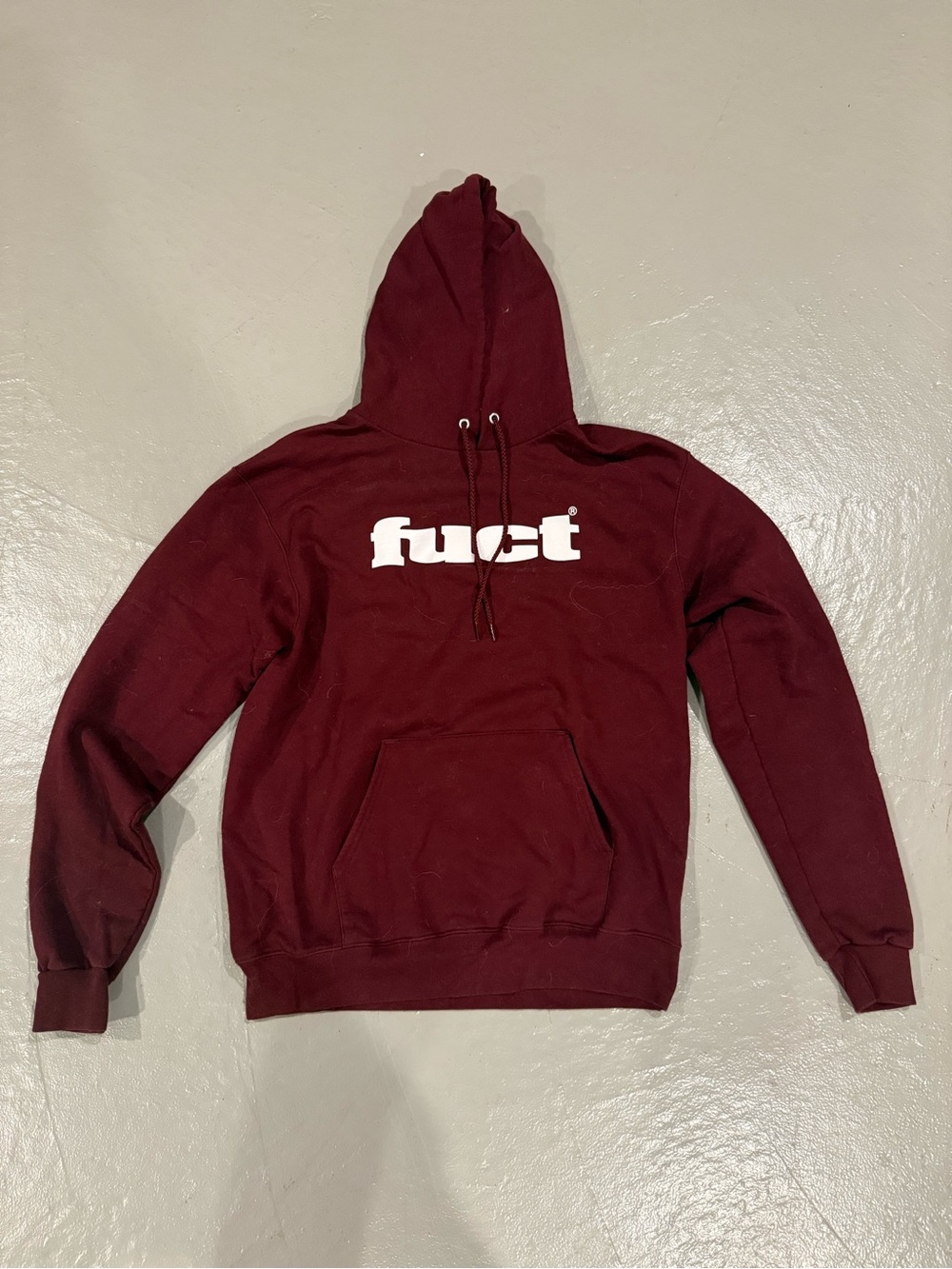 Fuct Maroon Pullover Hoodie - Men's
